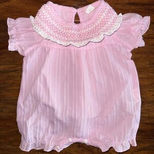 SHEIN Pink Ruffled Baby Romper